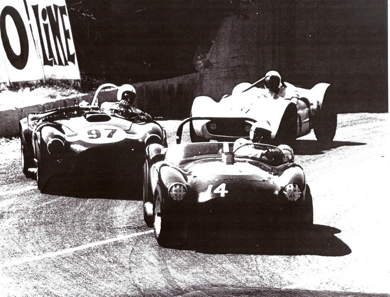 Dave MacDonald races the Cobra at Pomona Raceway in 1963